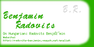 benjamin radovits business card